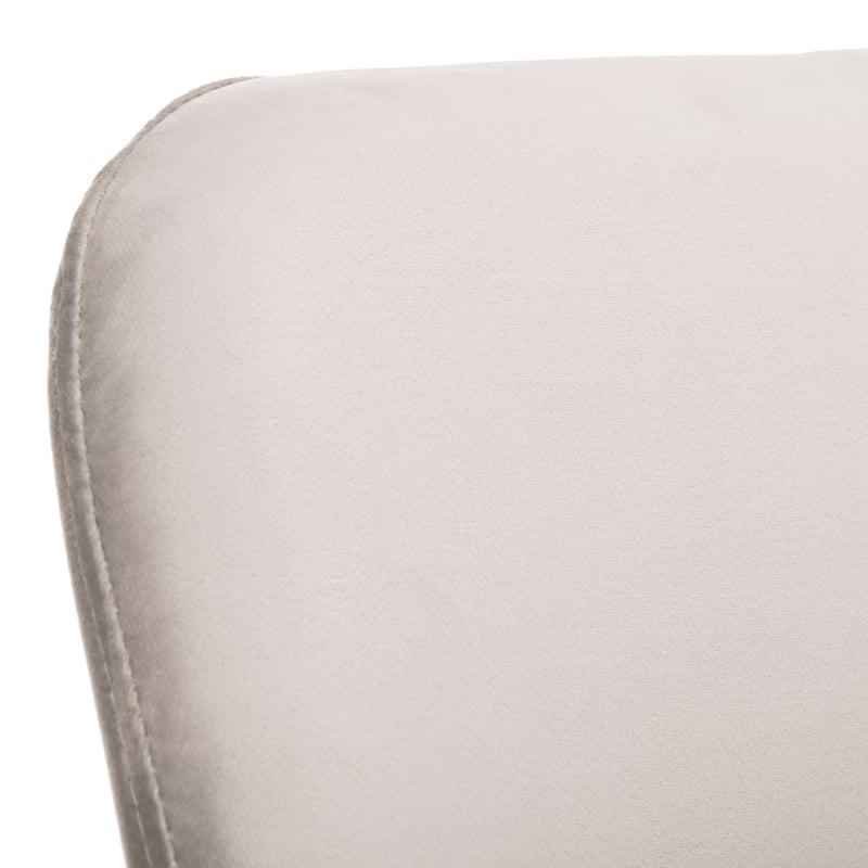 SAFAVIEH Nobie 18.3" Upholstered Dining Chair - Grey / Gold (Set of 2) - 21" x 22" x 31" - 21Wx22Dx31H