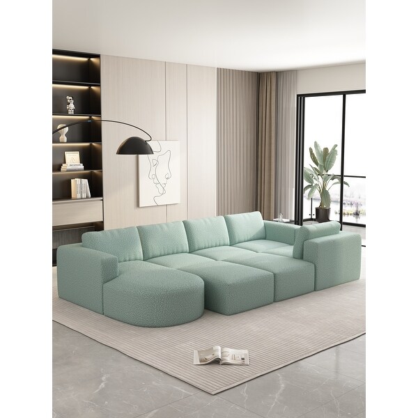 Memory Foam Modular Sectional Sofa Sleeper Couch with Chaise and Ottoman Bed Bath Beyond 41435280