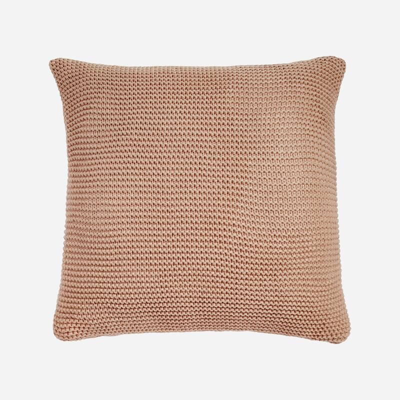 Splendid Synder 100% Acrylic Sweater Knit Decorative Throw Pillow - Tan