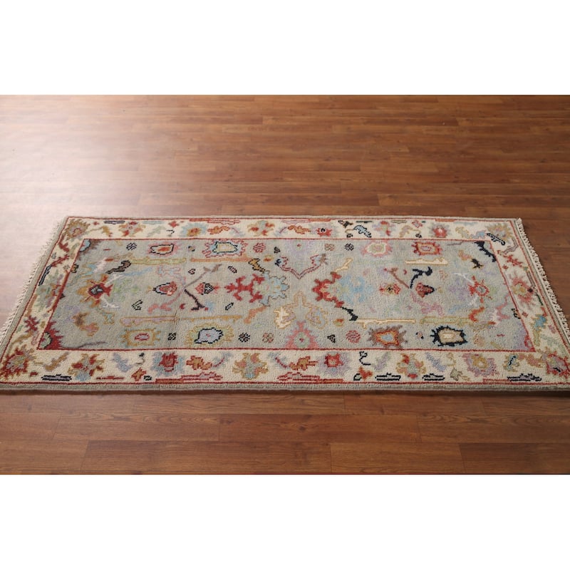 Oushak Oriental Accent Rug Handmade Wool Carpet - 2'6"x 5'10"