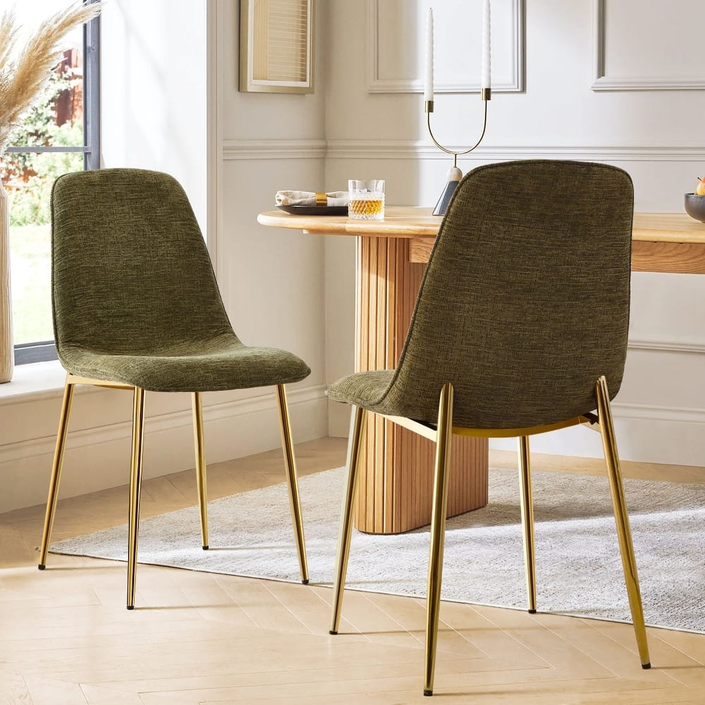 Upholstered Chenille Dining Chair(Set of 2)