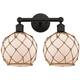 Option Oil Rubbed Bronze / White Glass with Brown Rope