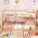 preview thumbnail 17 of 38, Costway Twin over Twin Low Bunk Bed with Guardrails Integrated Ladder - See Details
