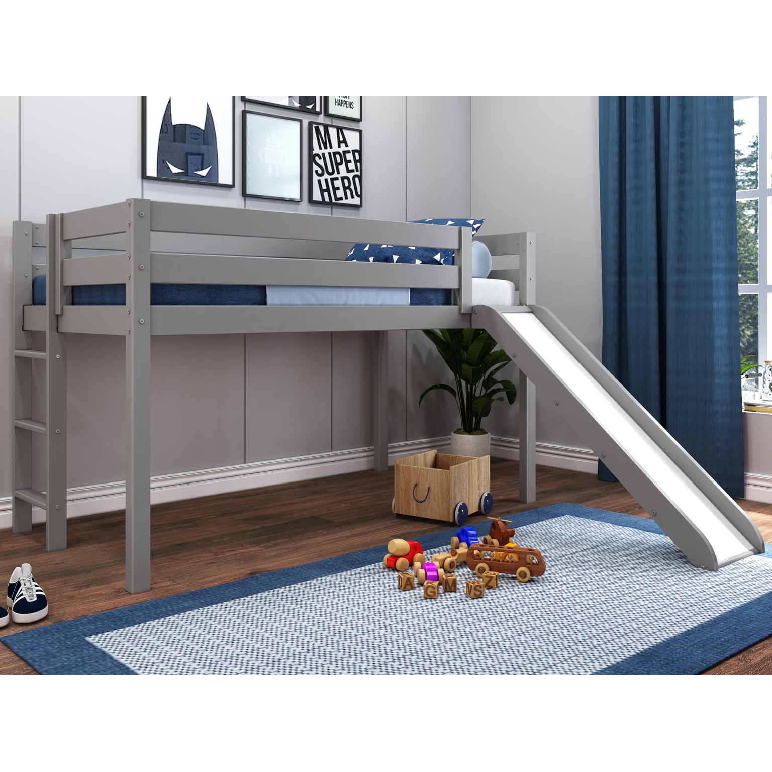 Jackpot contemporary top low loft bed