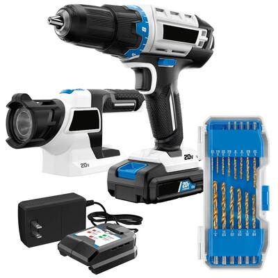 20-Volt Cordless 1/2-inch Drill and LED Light Kit
