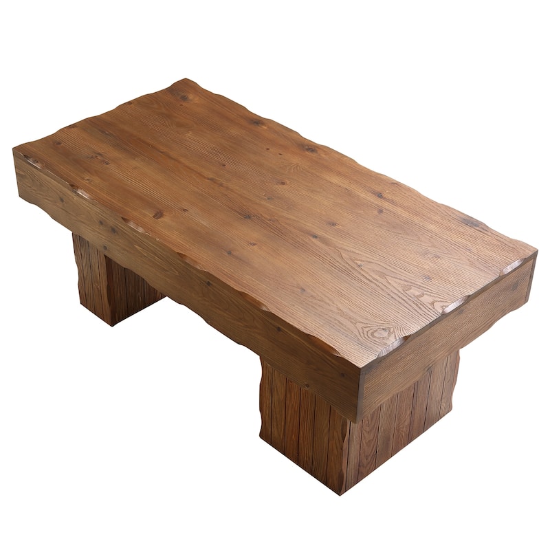 47" Solid Wood Rectangular Coffee Table, Cocktail Tea Center Table for Living Room Office