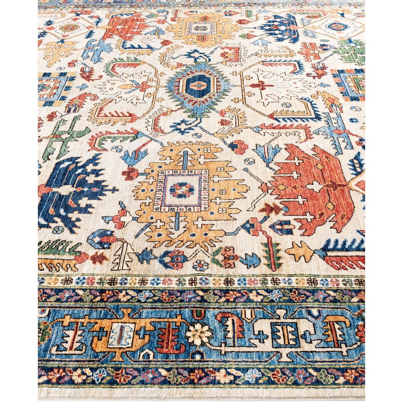 Serapi One-of-a-Kind Hand-Knotted Area Rug - Ivory - 9' 2" x 11' 9"