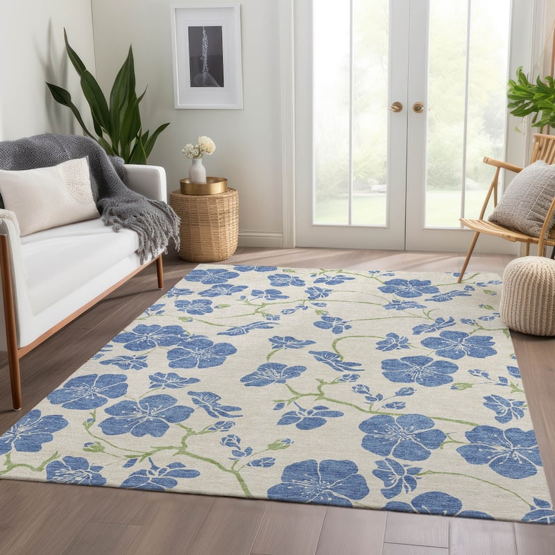 Premium Washable Super Soft Modern Floral Mayfield Rug