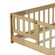 preview thumbnail 8 of 22, Rubber Wood Floor Bed with Fence and Door,Twin Size
