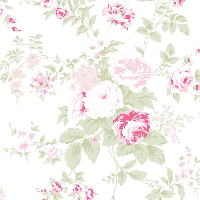 Shabby Chic by Rachel Ashwell Wild Flower Pink Wallpaper
