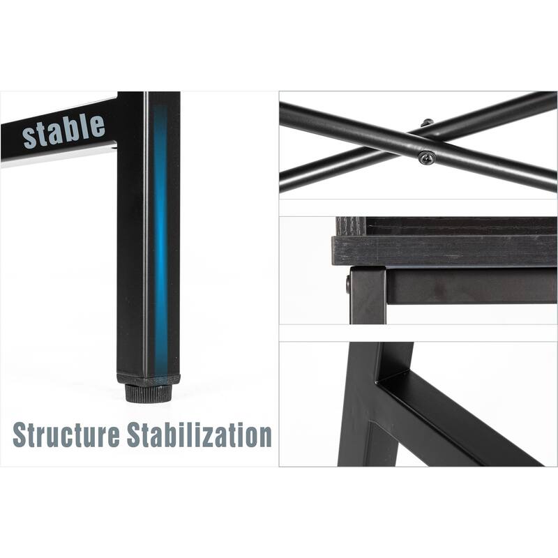 JJS 48' Writing Desk with Drawers, Contemporary Home Office Large