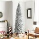 preview thumbnail 10 of 21, Glitzhome 7.5FT/9FT Black or Silver Unlit Tinsel Slim Pencil Artificial Christmas Trees