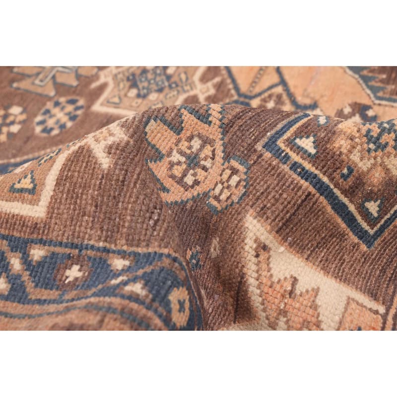 ECARPETGALLERY Hand-knotted Antalya Vintage Dark Brown Wool Rug - 4'5 x 6'7