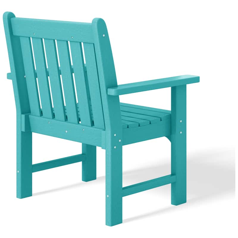 Polytrends Laguna Outdoor Patio Garden Arm Chair Set with Side Table