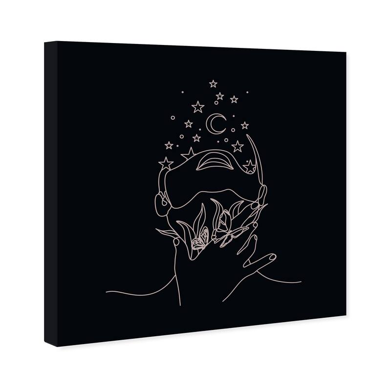 Wynwood Studio Canvas Fashion and Glam Rising Stars Black and Off-white Modern & Contemporary Wall Art Canvas Print