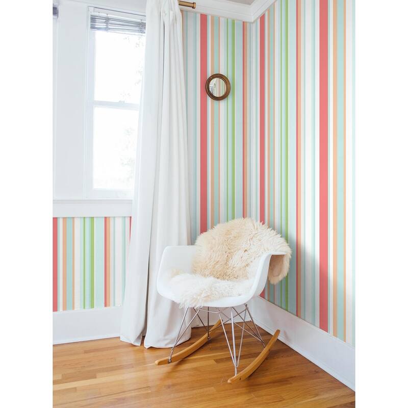 Seabrook Designs Walk the Line Unpasted Wallpaper