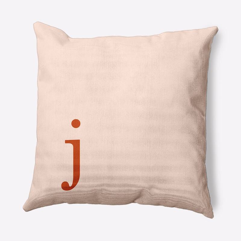 Modern Monogram Decorative Throw Pillow - 16" x 16" - j