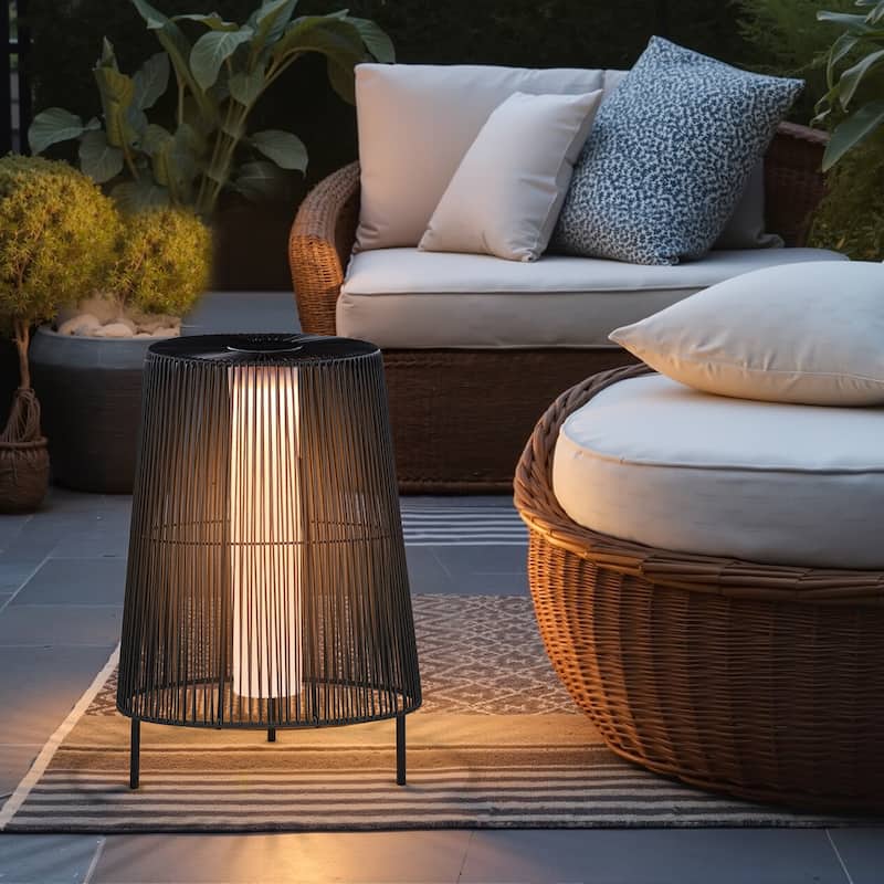 Modern Outdoor Solar Lights Floor Lamp for Patio Set of 2 - Set of 2