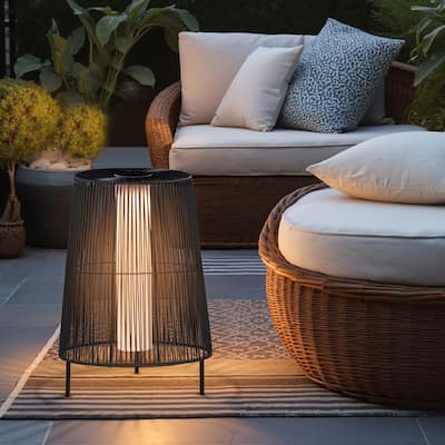 Modern Outdoor Solar Lights Floor Lamp for Patio Set of 2 - Set of 2