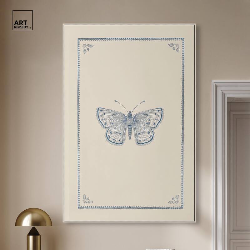 Blue Butterfly II Canvas by Art Remedy