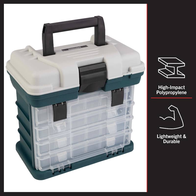 Portable Tool Box - Small Parts Organizer with Drawers and Customizable Compartments for Hardware, or Crafts by Stalwart