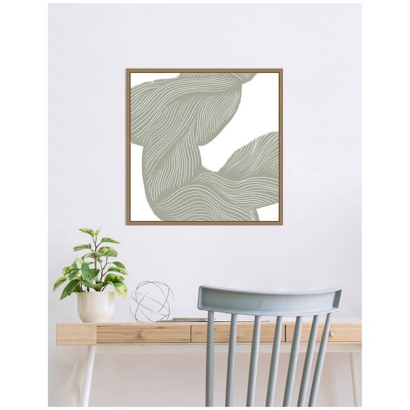Kate and Laurel Movement Lines by Gabrielly Guedes Framed Canvas Wall Art Print