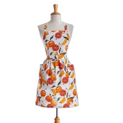 Citrus Oranges Cooking Baking Apron Cotton Machine Wash, One Size Fits Most