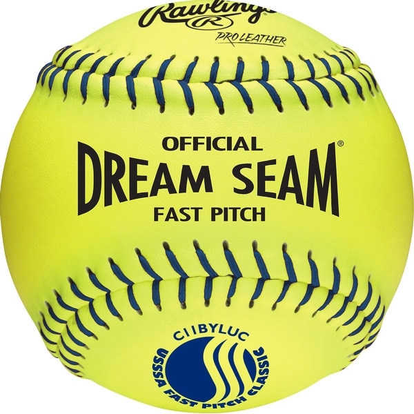 Rawlings Pro Leather Official USSSA 11" Fastpitch Softball Optic Yellow 11