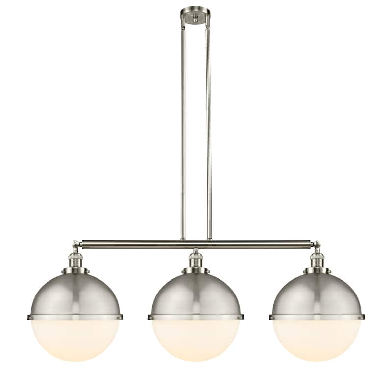 Innovations Lighting 213-17-45 Hampden Linear Hampden 3 Light 45" Wide - Brushed Satin Nickel / Matte White