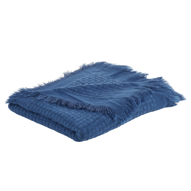Waffle Weave Design Throw Blanket