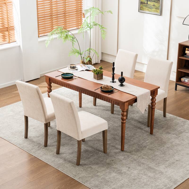 Upholstered Dining Chairs Set of 4, Armless Kitchen Chairs
