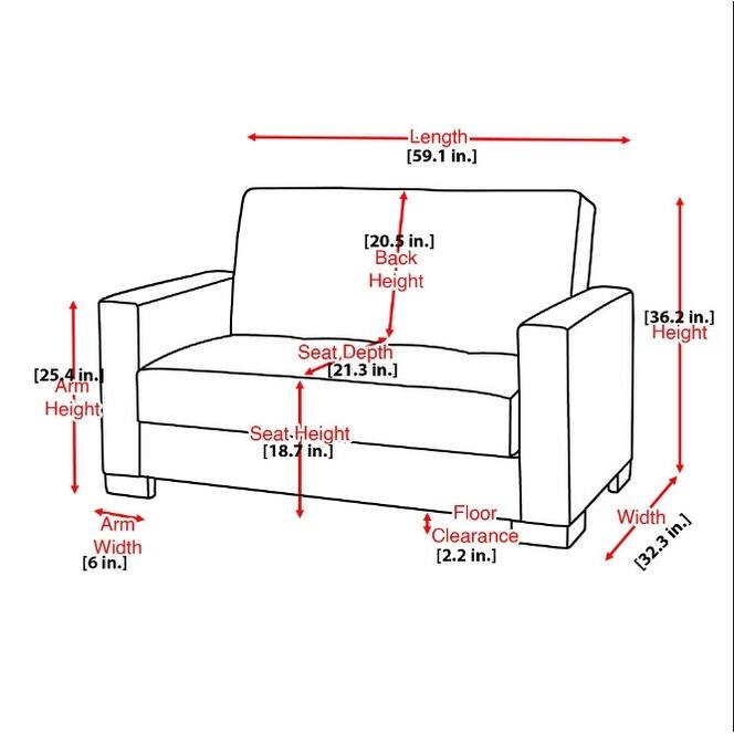 Collection Upholstered Convertible Loveseat With Storage