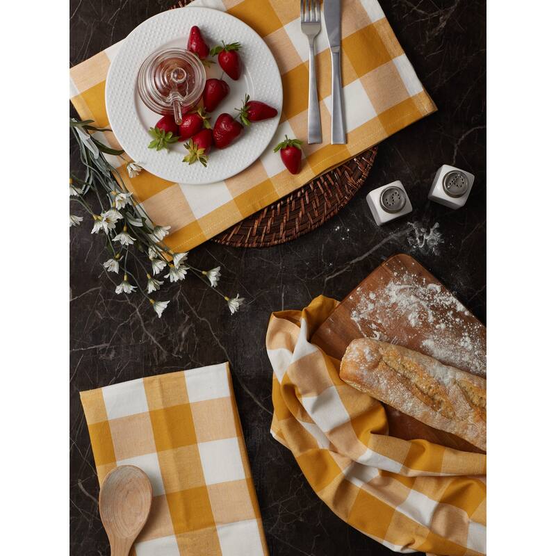 DII Vintage Red Buffalo Check Dishtowel (Set of 3)