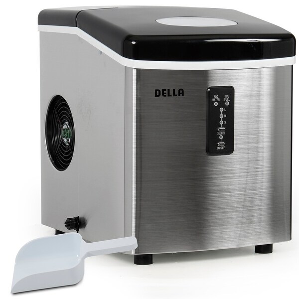 Shop Della Stainless Steel Ice Maker 35lb Per Day Portable