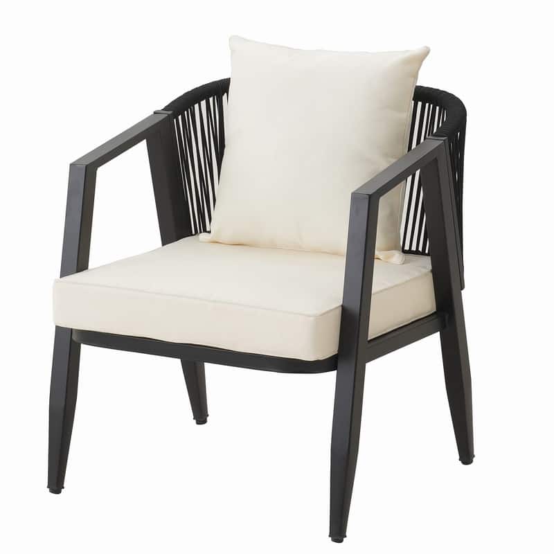 4-Piece Outdoor Seating Groups with Removable Cushions for Patios Lawns and Poolsides