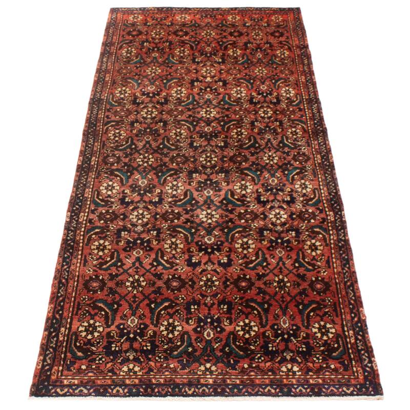 ECARPETGALLERY Hand-knotted Andelz Red Wool Rug - 3'9 x 10'5