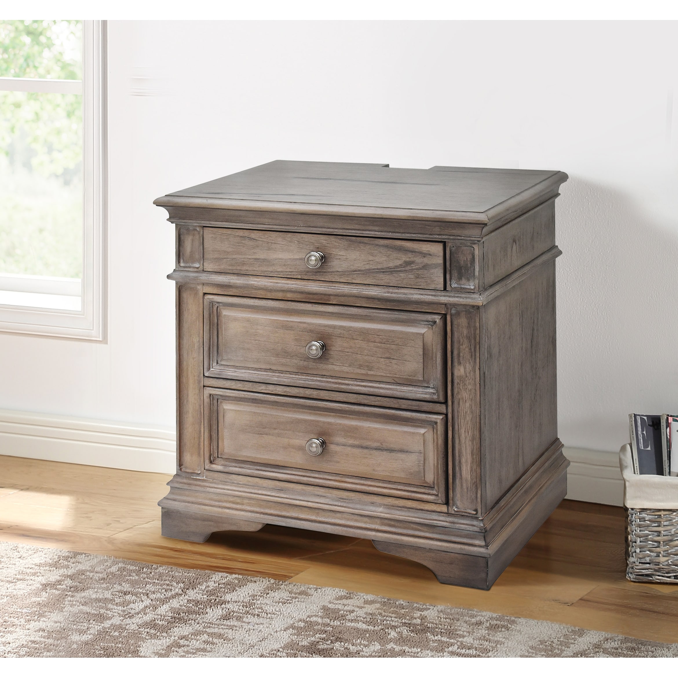 Shop The Gray Barn Havenwood 3 Drawer Nightstand With Usb Port Overstock 31727866