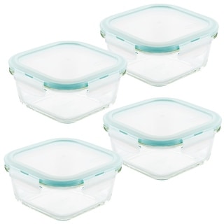 Lock & Lock Purely Better Glass Round Food Storage Container, 21-Ounce 