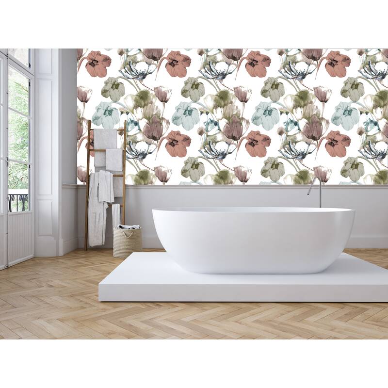 Summer Love Tulips Removable Wallpaper - 24'' inch x 10'ft