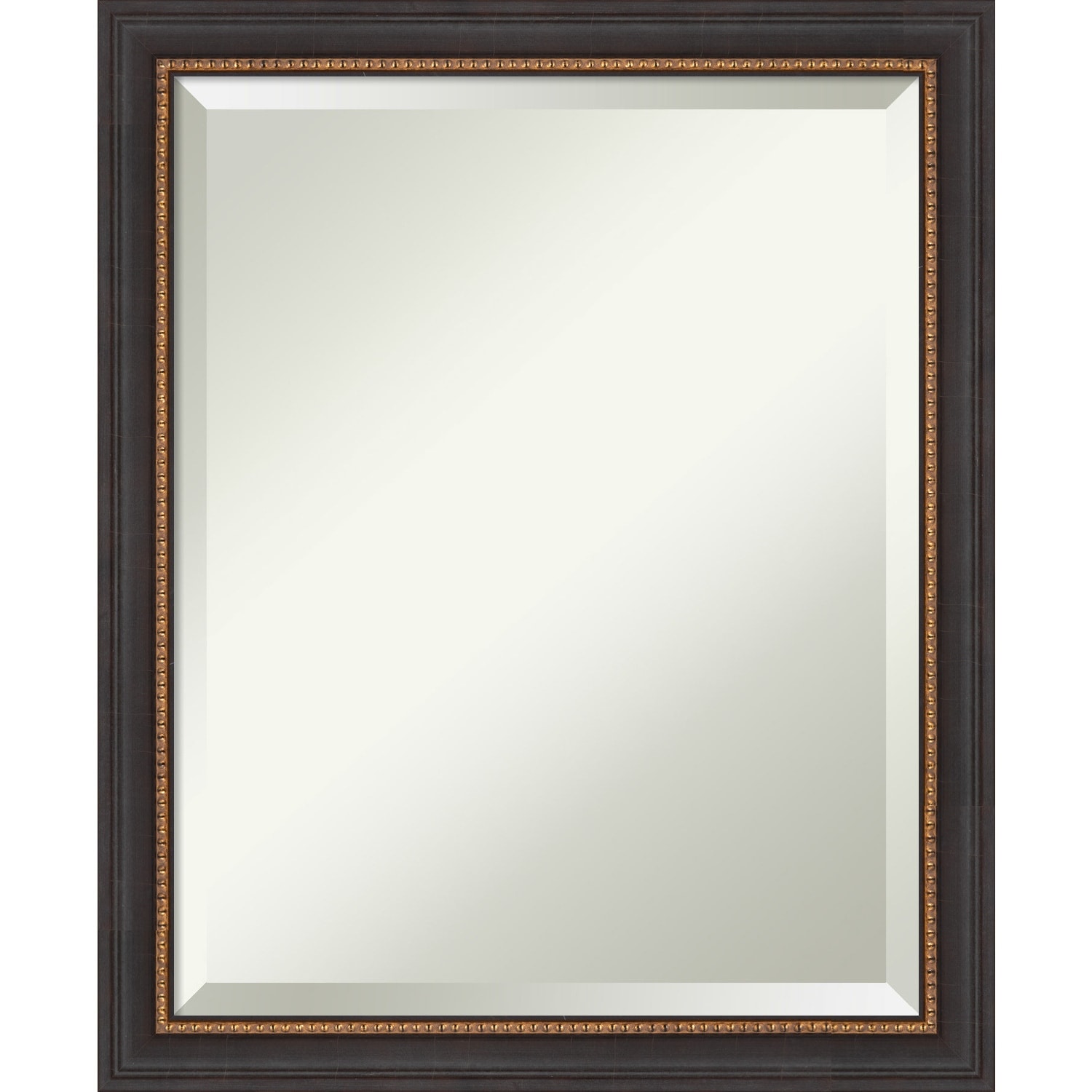 Beveled Wood Bathroom Wall Mirror - Ashton Black Frame - Ashton Black