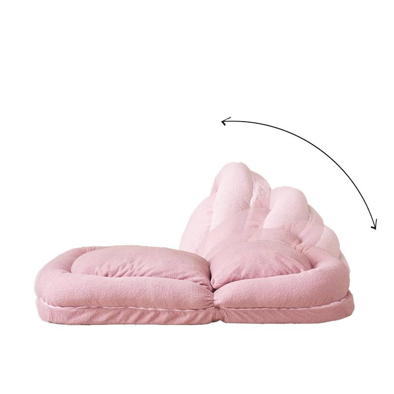 Triple Fold Sofa Bed Bean Bag Sofa Lazy Sofa with Adjustable Backrest for Living Room Bedroom