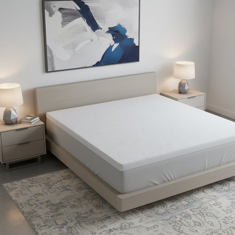 3" White Gel Memory Foam Full Double Mattress Topper - 3 Inch - White - 54.00 in. x 75.20 in.  x 3.00 in.