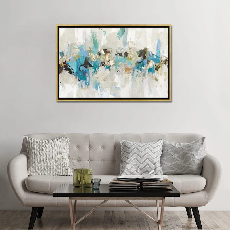 iCanvas "Blue Silver III" by Tom Reeves Framed Canvas Print