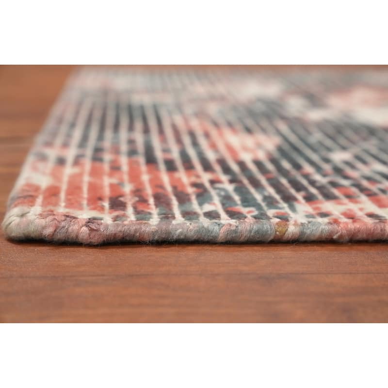 Hand Knotted Oriental Viscose Silk Carpet Modern Abstract Multi-Colored Abstract Area Rug - 4' 0'' X 2' 0''
