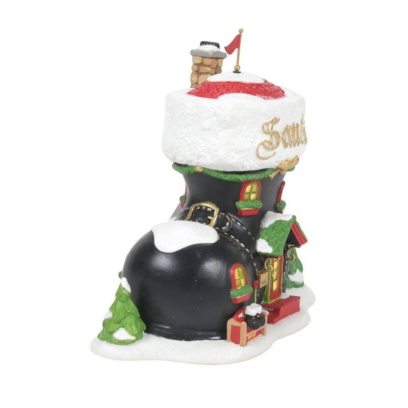 Department 56 North Pole Series Santa's Boot Shop Lighted Building - 6013444