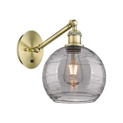 Innovations Lighting 317-1W 10 8 Athens Deco Swirl Sconce Athens Deco