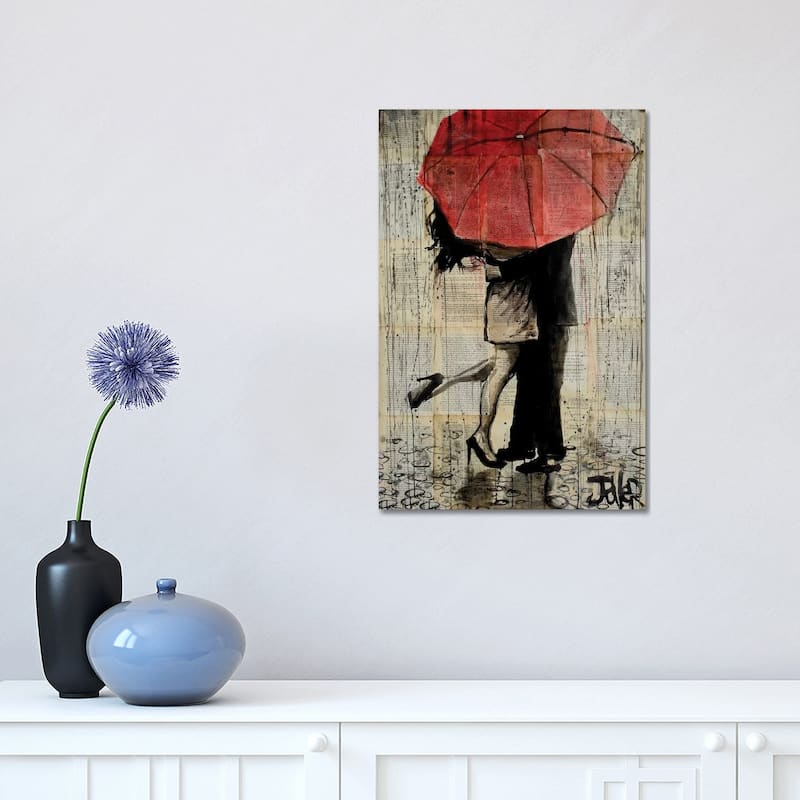 iCanvas "Red Umbrella" by Loui Jover Canvas Print - 18x12x1.5