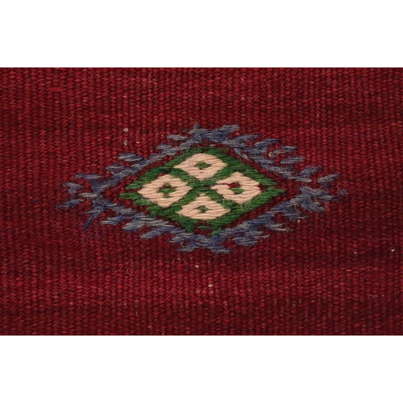 Hand Woven Oriental 100% Wool Carpet Southwestern Tribal Multi-Colored Kilim Area Rug - 9' 10'' X 6' 0''
