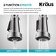 preview thumbnail 22 of 147, Kraus 2-Function 1-Handle 1-Hole Pulldown Sprayer Brass Kitchen Faucet