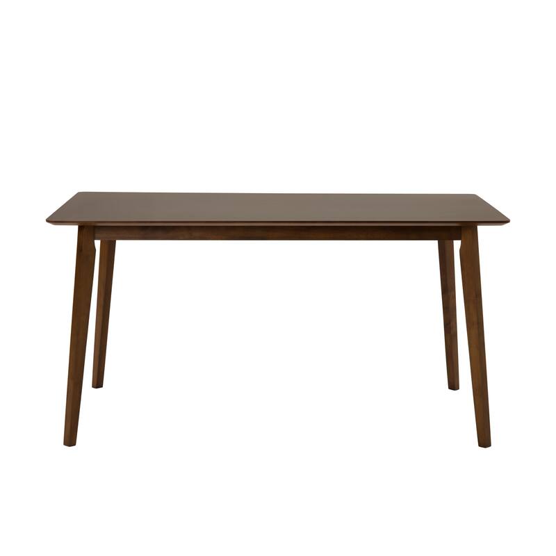 Modrest Castillo & Jordan Modern Grey Fabric & Walnut 5-Piece Dining Set